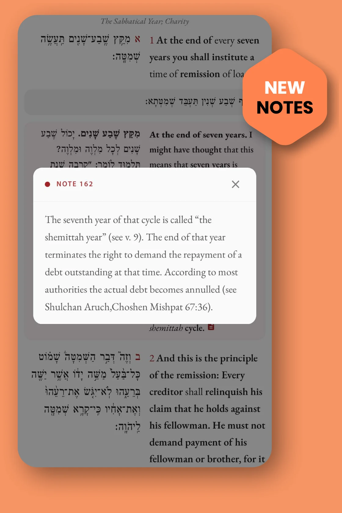 A Rambam note open in the Chayenu app, explaining the ruling in layman’s terms.